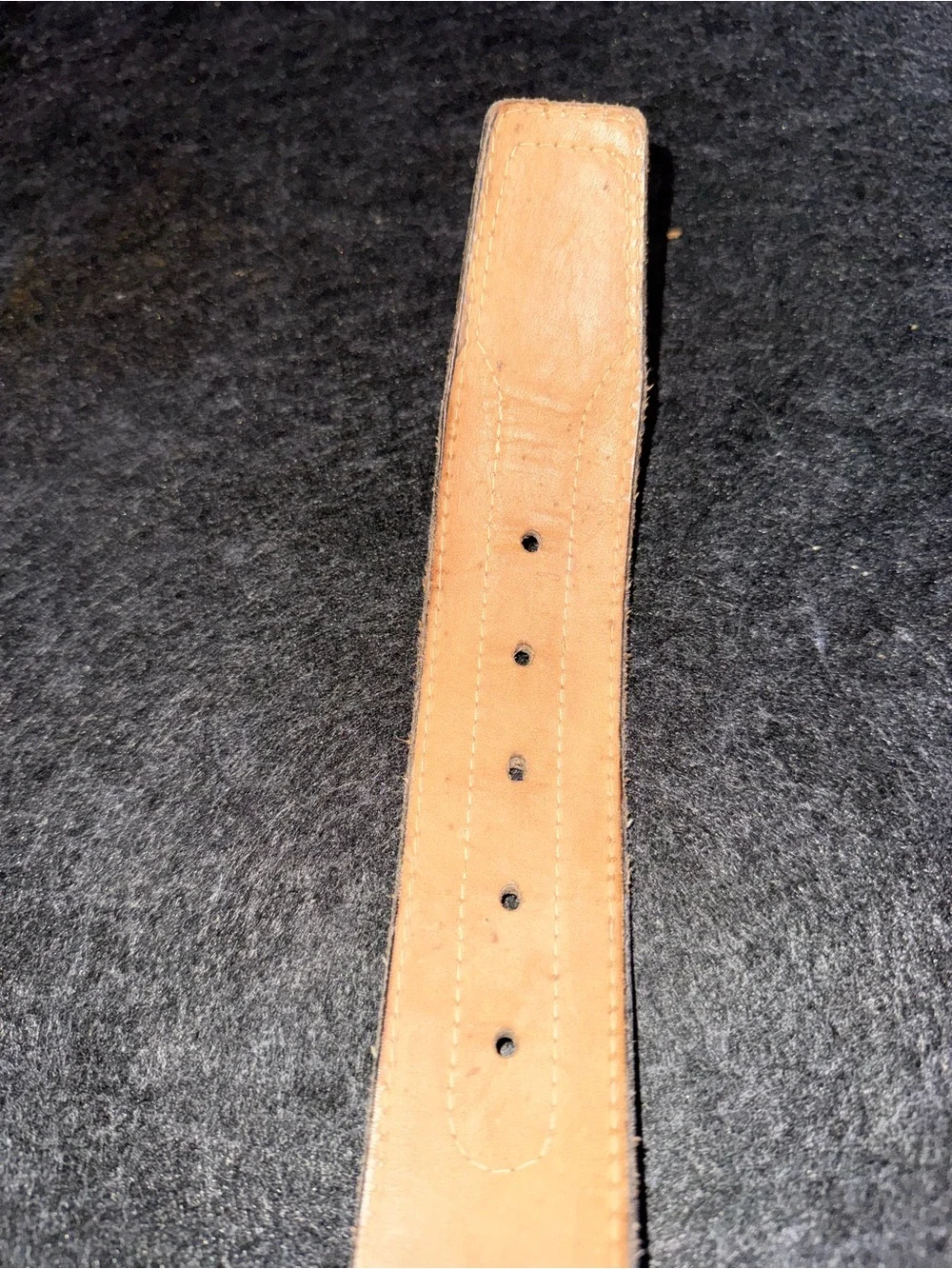 🪎Vintage DuPont Corfam Two-Tone Wide Belt Lined in Suede – Size 32